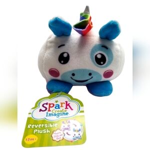 Spark Reversible Plush Rainbow Unicorn